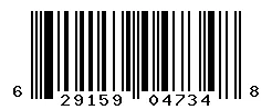 UPC barcode 629159047348