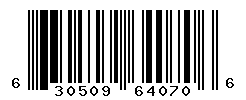 UPC barcode number 630509640706