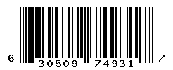 UPC barcode number 630509749317