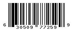 UPC barcode number 630509772599