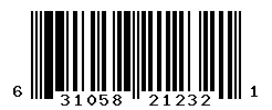 UPC barcode number 631058212321