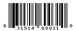 UPC barcode number 631514600310