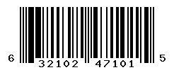 UPC barcode number 632102471015