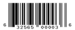 UPC barcode number 632565000036