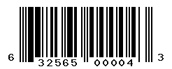 UPC barcode number 632565000043