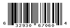 UPC barcode number 632930670604