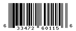 UPC barcode 633472601156