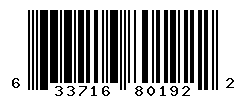 UPC barcode number 633716801922