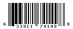 UPC barcode number 633911741498