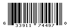 UPC barcode number 633911744970