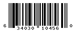 UPC barcode number 634030104560