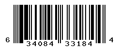 UPC barcode number 634084331844