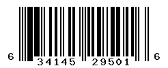 UPC barcode number 634145295016