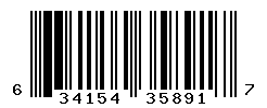 UPC barcode number 634154358917