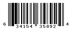 UPC barcode number 634154358924