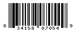 UPC barcode number 634158070549