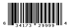 UPC 634173299994 barcode image