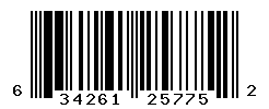 UPC barcode number 634261257752