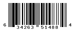 UPC barcode number 634263514884