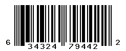 UPC barcode number 634324794422