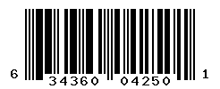 UPC barcode number 634360042501