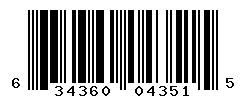 UPC barcode number 634360043515
