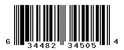 UPC barcode 634482345054
