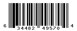 UPC barcode number 634482495704