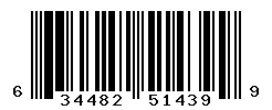 UPC barcode number 634482514399
