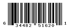 UPC barcode number 634482516201