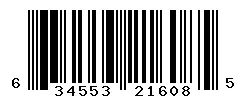 UPC barcode 634553216085