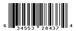 UPC barcode number 634553284374