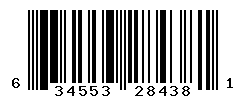 UPC barcode number 634553284381