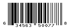 UPC barcode number 634563500778