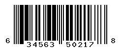 UPC barcode number 634563502178