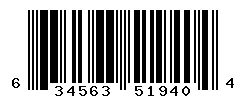 UPC barcode number 634563519404