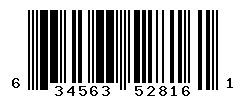 UPC barcode number 634563528161