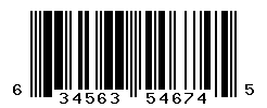 UPC barcode number 634563546745