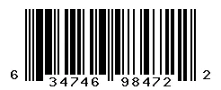 UPC barcode 634746984722