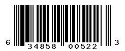 UPC barcode number 634858005223