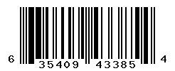 UPC barcode number 635409433854