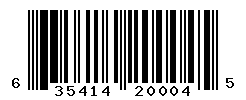 UPC barcode number 635414200045