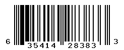 UPC barcode number 635414283833