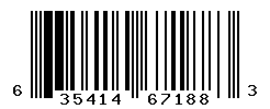 UPC barcode number 635414671883