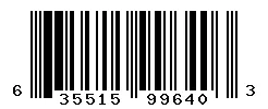 UPC barcode 635515996403