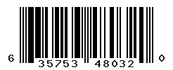 UPC barcode number 635753480320