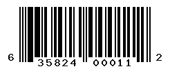 UPC barcode number 635824000112