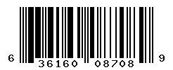 UPC barcode number 636160087089