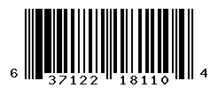 UPC barcode number 637122181104