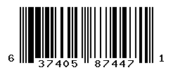 UPC barcode number 637405874471